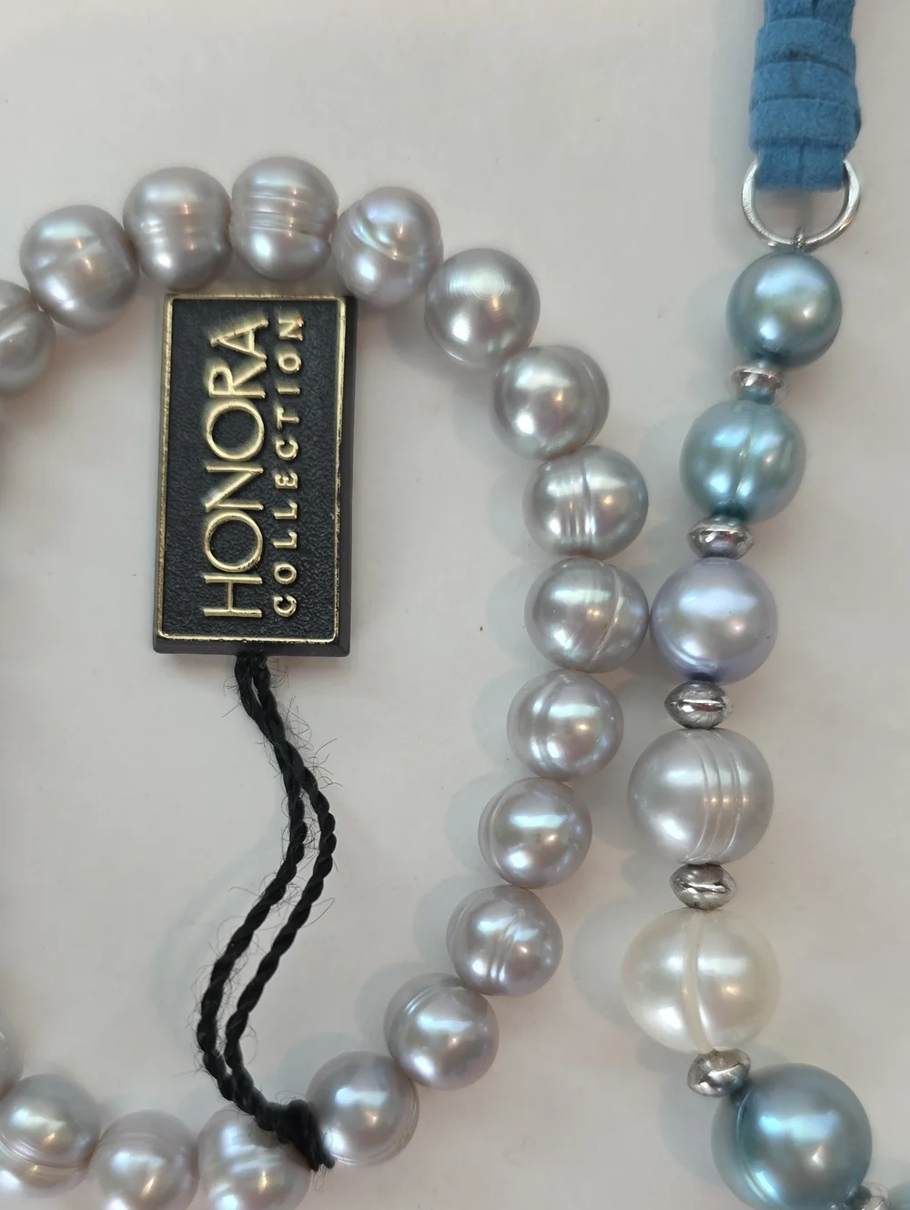 Honora Pearl Necklace And Bracelet English Blues And Bracelet In Light Grey NWT
